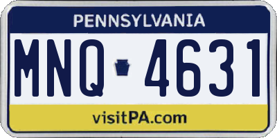 PA license plate MNQ4631