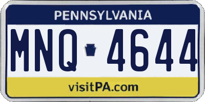 PA license plate MNQ4644