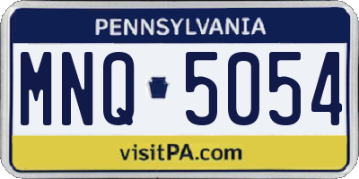 PA license plate MNQ5054