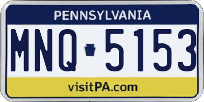 PA license plate MNQ5153