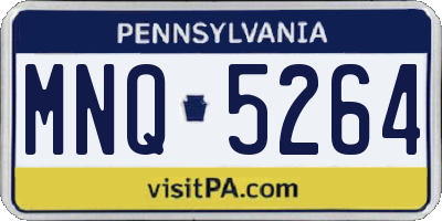 PA license plate MNQ5264
