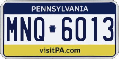 PA license plate MNQ6013