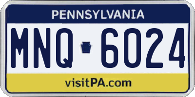 PA license plate MNQ6024