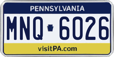 PA license plate MNQ6026