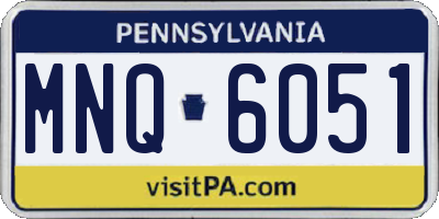 PA license plate MNQ6051