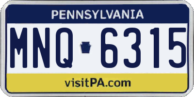 PA license plate MNQ6315