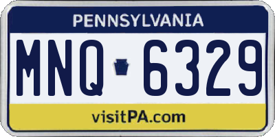 PA license plate MNQ6329