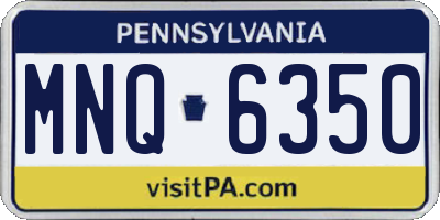 PA license plate MNQ6350
