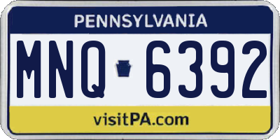 PA license plate MNQ6392