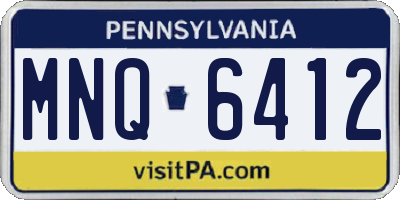 PA license plate MNQ6412