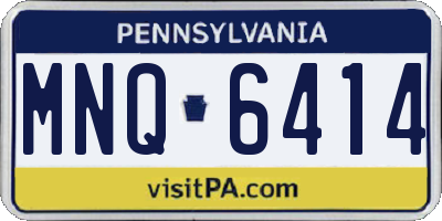 PA license plate MNQ6414