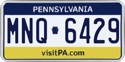 PA license plate MNQ6429
