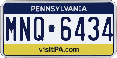 PA license plate MNQ6434
