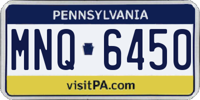 PA license plate MNQ6450