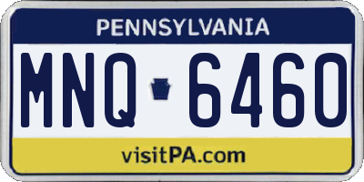 PA license plate MNQ6460