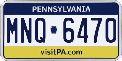 PA license plate MNQ6470