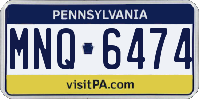 PA license plate MNQ6474