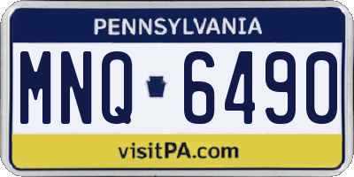 PA license plate MNQ6490