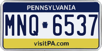 PA license plate MNQ6537