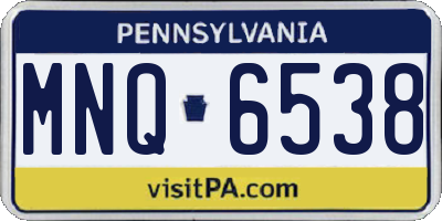 PA license plate MNQ6538