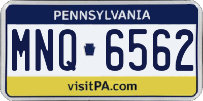 PA license plate MNQ6562