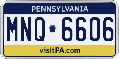 PA license plate MNQ6606