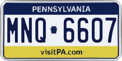 PA license plate MNQ6607