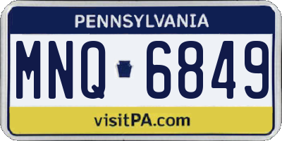PA license plate MNQ6849