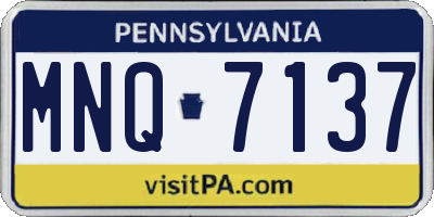 PA license plate MNQ7137