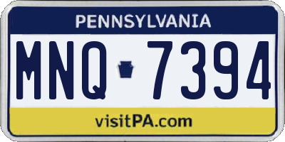 PA license plate MNQ7394