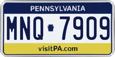 PA license plate MNQ7909