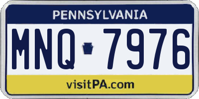 PA license plate MNQ7976