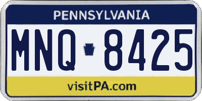 PA license plate MNQ8425