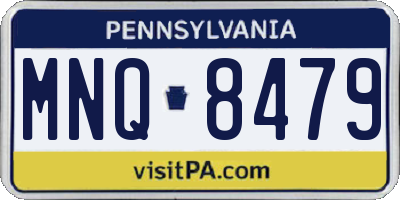PA license plate MNQ8479