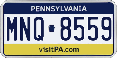 PA license plate MNQ8559