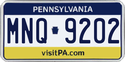 PA license plate MNQ9202