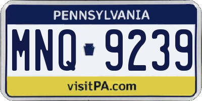 PA license plate MNQ9239