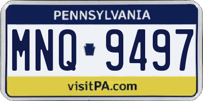 PA license plate MNQ9497