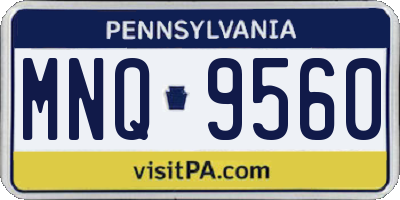 PA license plate MNQ9560