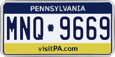 PA license plate MNQ9669