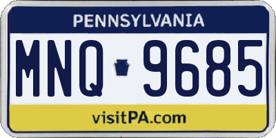 PA license plate MNQ9685