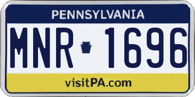 PA license plate MNR1696