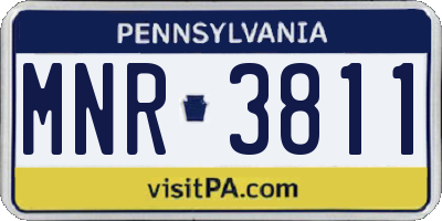 PA license plate MNR3811