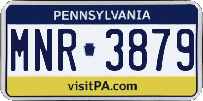PA license plate MNR3879