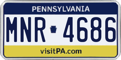 PA license plate MNR4686