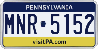 PA license plate MNR5152
