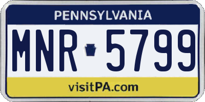 PA license plate MNR5799