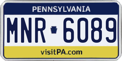 PA license plate MNR6089