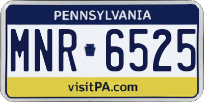 PA license plate MNR6525
