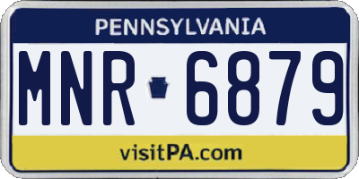 PA license plate MNR6879
